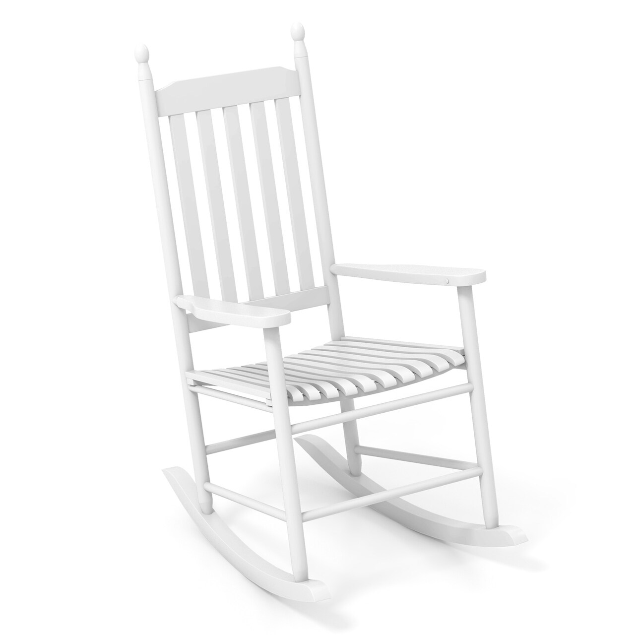 Acacia Wood Rocking Chair with Ergonomic Seat & Gentle Rocking Motion
